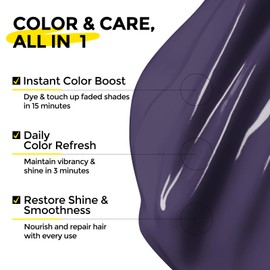 COLORLOMO Semi Permanent Hair Color - 6 oz Color Depositing Conditioner with Shea Butter & Almond Oil- Color Conditioner Depositing Hair Mask for Bleached Hair- Vegan & Sulfate Free - Extreme Silver