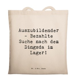 Mr. & Mrs. Panda Tragetasche Spruch Auszubildender Abenteuer - Geschenk, Motivation, Laptoptasche, Strandtasche, Beruf, Ausbildung, Berufsgestaltung,
