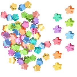100 Pcs Mixed Color Mini Flower Hair Clips Mini Claw Clips Mini Colorful Color Hair Clips for Wedding Party Beach Decoration Headwea (Multicolor)