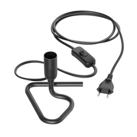 ledscom.de TRIN Table Lamp/Lamp Holder/Triangle Base Switch, Aluminium, Black, 1x E14 Max. 60 W