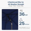 Patio Kingdom 6.5' x 10' Rectangular Patio Umbrella Large Outdoor