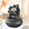 WeiLaiKeQi Indoor Waterfall Fountain Tabletop Fountain with Scene Light Water