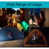 DAFURIET 4 Pack Mini Flashlights, 9 LED Glow-in-The-Dark Aluminum Lights
