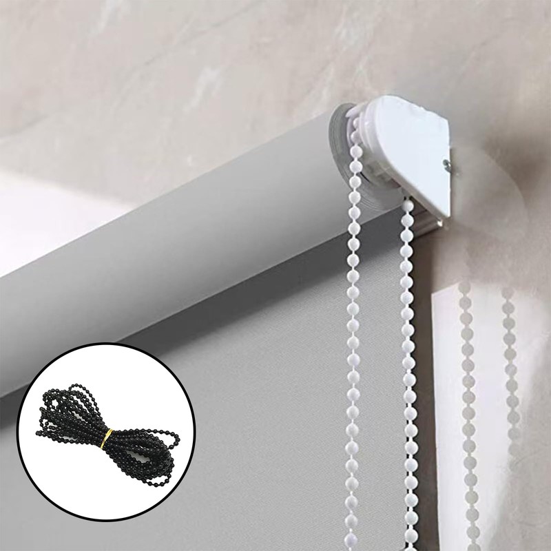 3 Meter Roller Blind Cord Black,Plastic Ball Beaded Chain with