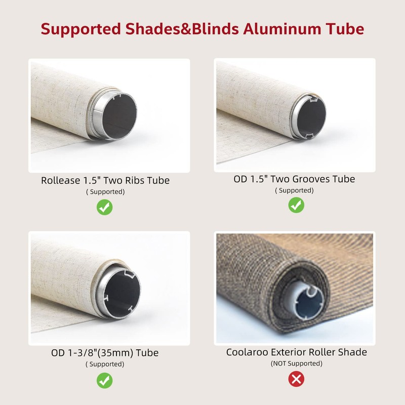 Rollerhouse Roller Blinds Tubular Motor with Rechargeable Lithium Battery for