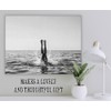 Splash-16x20 Stretched Canvas-Take a Plunge Black & White Photo, Beach