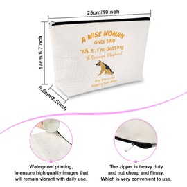 Dog Lover Gift for Women Friends German Shepherd Makeup Bag Gift for German Shepherd Cosmetic Bag Best Friend Birthday Gift Sister Gift from Sister Valentines Day Gift Travel Cosmetic Pouch