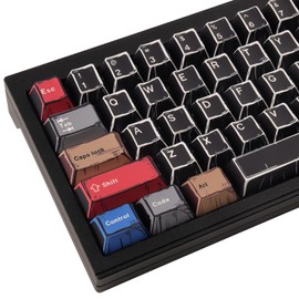 JakeTsai Keycaps, 152 Keys, Dye Sublimation, Cherry Profile Keycaps, Black PBT Keycaps Set for Cherry Magnetic Switch, ISO/ANSI Layout, Mechanical Keyboards