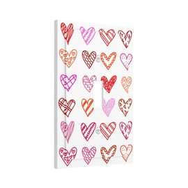 Love Heart Pink 1 Gang Light Switch Cover Plate Single Toggle Decorative Wall Plate Device Electrical Faceplate for Home Bathroom Decor Mid Size