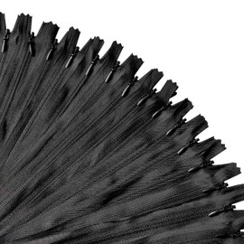 KGS Invisible Zippers | Set of 20 | Size: 23 cm/9 Inches | Colour: Black | Hidden Zippers for Dresses, Skirts, Cushions or Sewing