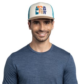 BUFF Unisex Trucker Cap, Bleu Scen, L