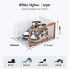 Foluck Large Display Shoe Storage Box, 8 Pack Clear Plastic