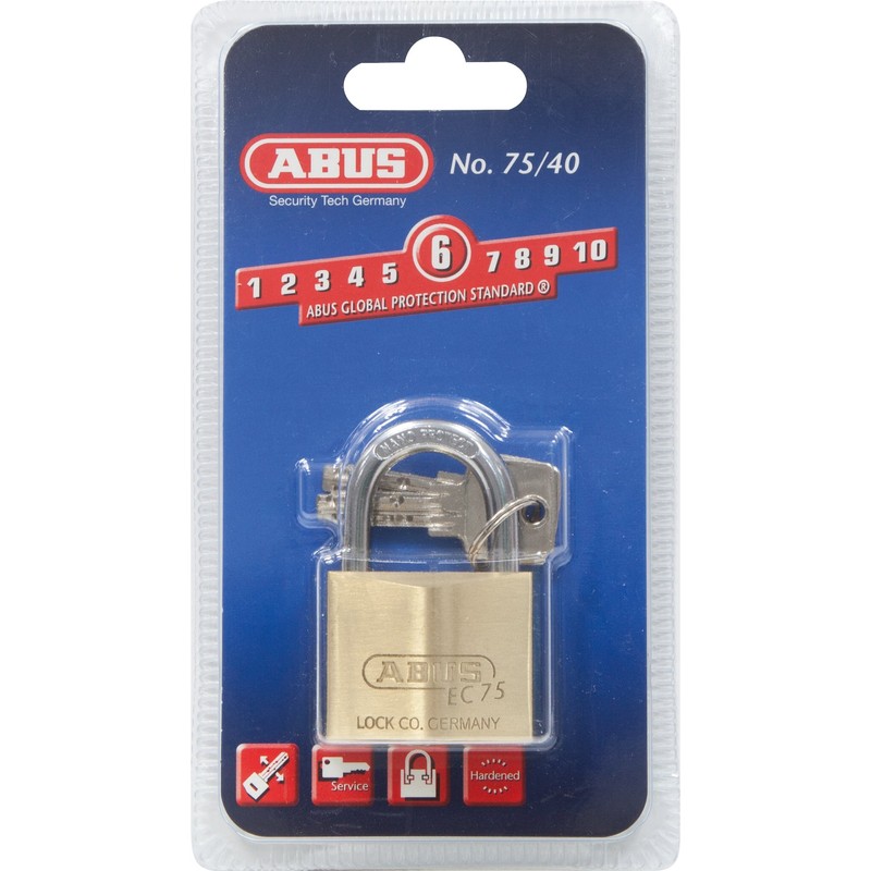ABUS 266386 75/40 SB Brass Padlock