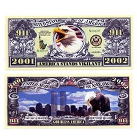 Set of 10 Bills-9/11 Anniversary WTC Memorial Bill