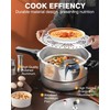 WantJoin 4QT Aluminum Pressure Cooker w/Release Valve & Multiple Protective