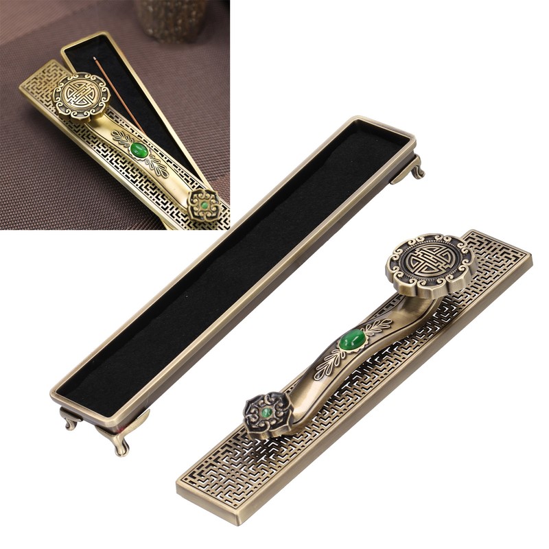 Metal Incense Holder Ruyi Antique Incense Stick Burner for Home