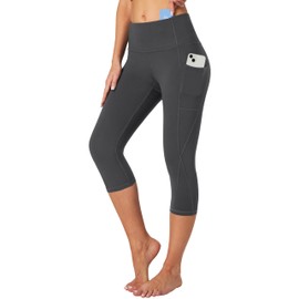 Heathyoga Capri Leggings for Women High Waisted Capri Leggings with Pockets for Women Yoga Pants with Pockets