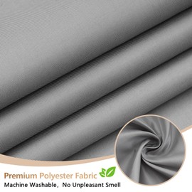 Seenus 72 x 78 inch Extra Long Waterproof Fabric Shower Curtain Liner, Light Grey Washable Cloth Shower Liner with 3 Large Magnets, Neutral Minimalist Lighweight Shower Curtain Long