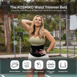 KOSMIKO Extreme Heat Sweat Shaper for Women and Men with Workout Enhancer Gel PINK, A(41'' Length x 9'' Width)