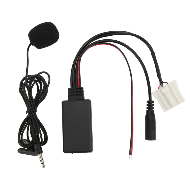 Bluetooth5.0 AUX IN Cable Adapter ISO Handsfree Microphone Replacement for