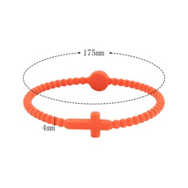 NEWITIN 15 Pieces Cross Bracelets for Women Silicone Cross Bracelet Family Friend Couple Jewelry Friendship Gift for Women Men Teens Kids (S)
