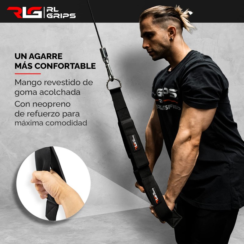 RL Grips® Tricep Rope for Pulley Training – Traction Accessory