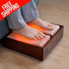Pink Salt Bricks for Foot Therapy Relaxation 8x4x2 Detox Blocks Pack of 2 Tiles