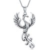 ONEFINITY Phoenix/Dragon/Wolf/Shark/Horse Necklace 925 Sterling Silver Bird Pendant Charm Gift