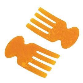 Folkulture Salad Hands - Resin, Orange Serving Utensils Set of 2, Stylish Salad Servers or Salad Tongs, Decorative Salad Serving Utensils for Home, 8 inch (Sunny Orange)