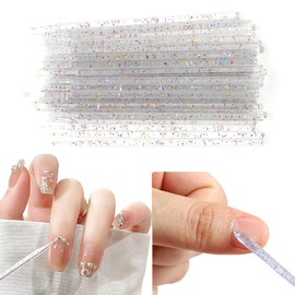 Nail Dot Sticks, Set of 100 Double Ended Design Multi-Function Nail Art Tools Dot Pen Cuticle Pusher Sweet Skin Treatment Nail Stick 9.5cm Lightweight Compact for Self Nail Salon Colorful (Colorful)