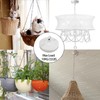 YSGUYILT Ceiling Rose with Hooks Ceiling Canopy White Metal Canopy