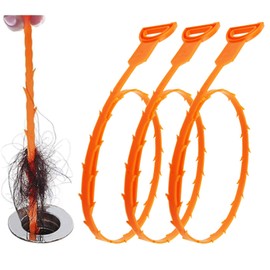 3 Pack 25 Inch Drain Snake,Hair Clog Remover Sink Unblocker Snake,Reusable Shower Drain Unblocker,Drain Snake for Shower,Kitchen,Sink,Bathroom,Toilet