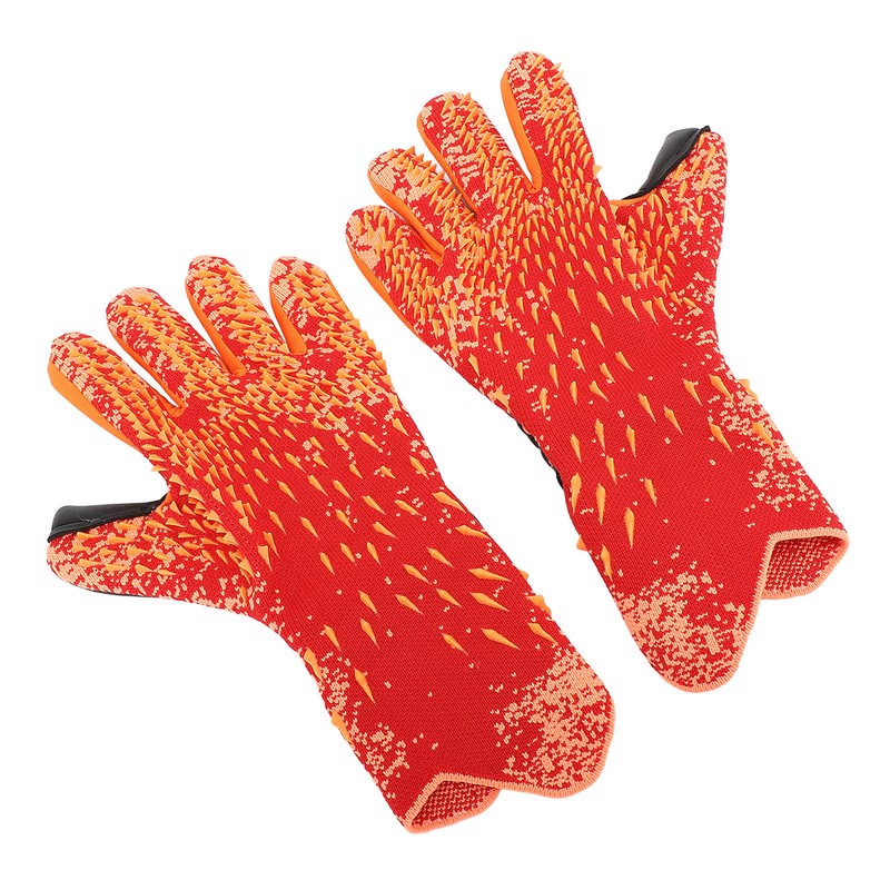 2pcs Soccer Gloves Nylon Polyurethane Fiber Latex Breathable Strong Grip