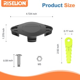RISELION ACFHRL2 Weed Wacker Head Replacement for Ryobi String Trimmer 18V 24V 40V: Durable Auto Feed Weed Eater Blades for Ryobi RY40200/40021/24200, P2000 (1 + 12 + 4)