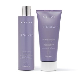 MONAT IR Clinical Thickening Shampoo & Conditioner Set – Hair Strengthening & Volumizing System for Thicker, Fuller-Looking Strands – Natural Hair Care with Rosemary, Mint & Pea Extract