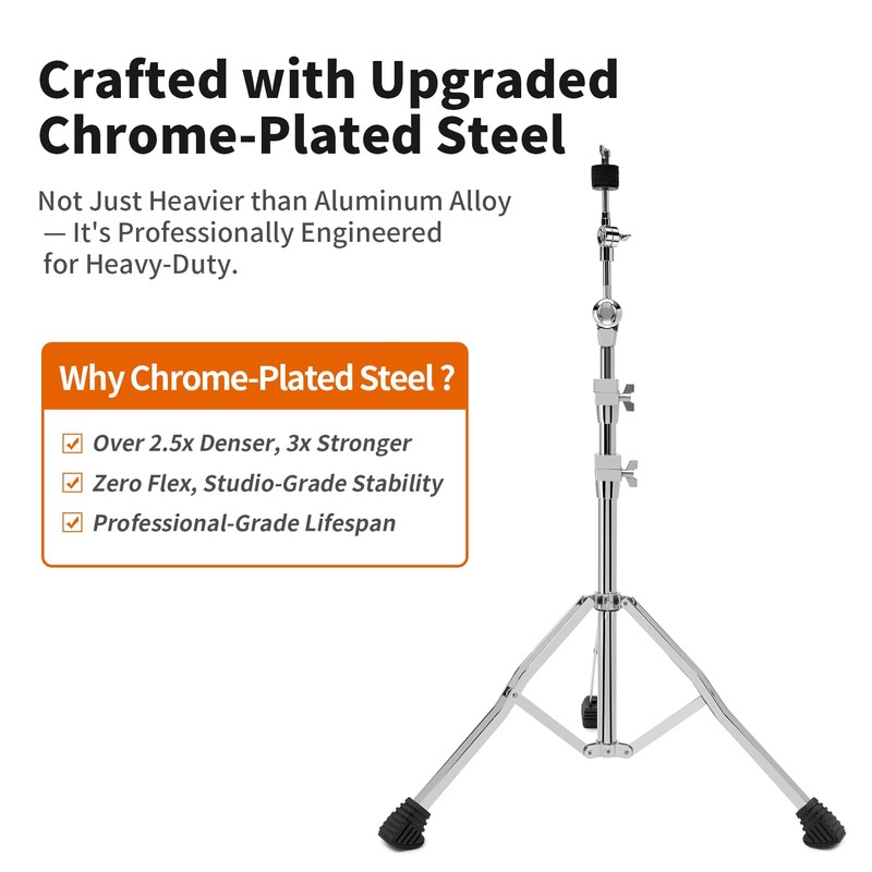 Seteol Heavy Duty Boom Cymbal Stand, 2-in-1 Convertible Boom/Straight Stand,