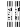 FF10A 600V Multimeter Fuse Very Fast Acting 10A Fuse Brass,
