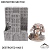 Tabletop Terrain Destroyed Sector 8mm Scale Building Pack - 6mm