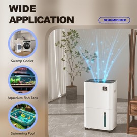 Roamoris Automatic Small Sump Pump For Dehumidifier,13FT Lift,4 Level Flow Control,Submersible Water Pump With Level Sensor,For HVAC Condensate,Air Conditioner,Tank,GP02