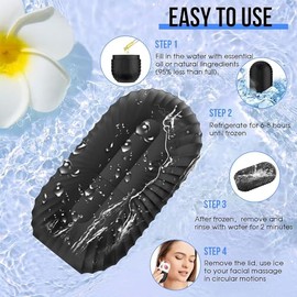 Rodillo de hielo y gua sha facial, kit de masaje para rostro, herramientas de masaje manual reutilizables, exquisita caja de regalo，adecuado para el c