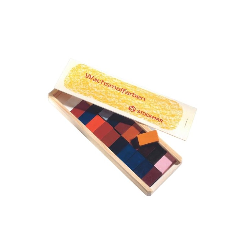 STOCKMAR Wax Crayons 24 Colours in Wooden Box