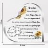 Grandpa Gifts Father's Day Present 2PC Set Acrylic Heart Plaques