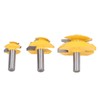 3PCS 1/2in Shank Router Bit 45 Degree Glue Joint Lock