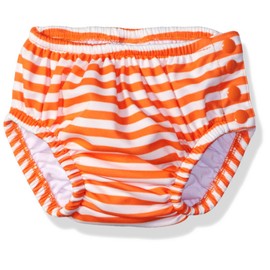 KIKO & MAX Boys' Absorbant Reusable Swim Diaper, Monkey (Orange), L