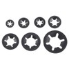 Fudeshe 260pcs 7 size Internal Tooth Star Lock Washers,Push Nuts
