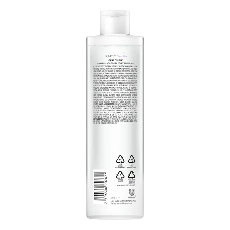 Agua Micelar Pond Piel Sensible Hipoalergénica 300ml