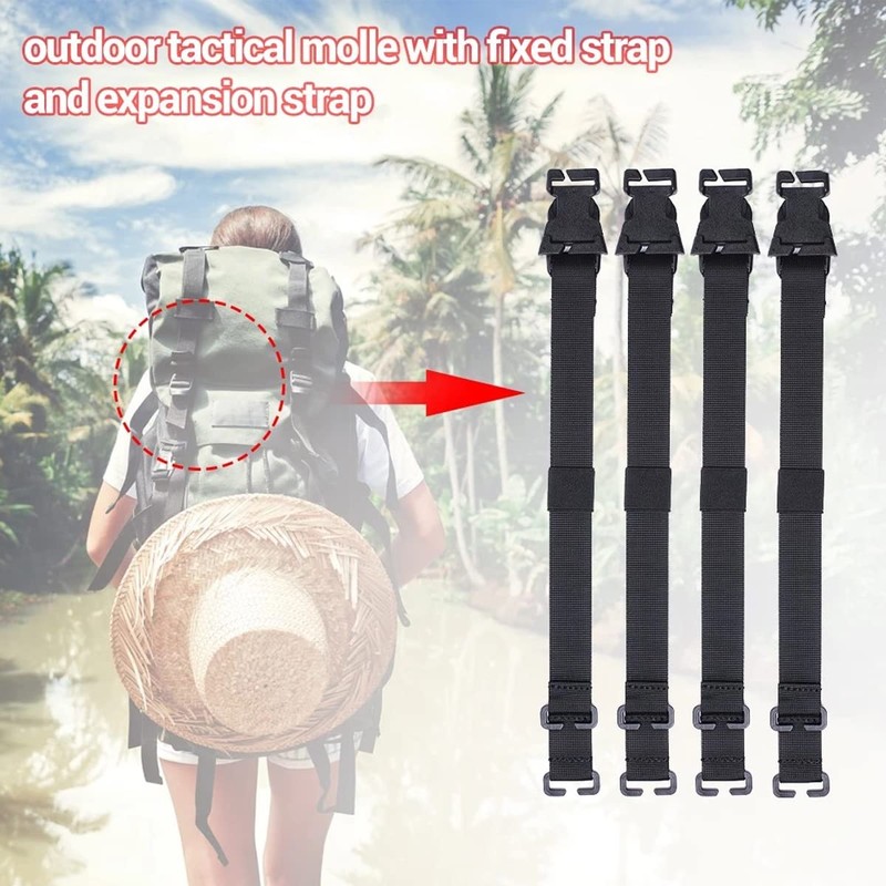 AZB 6 correas tácticas para mochila Molle, sistema de niveles,