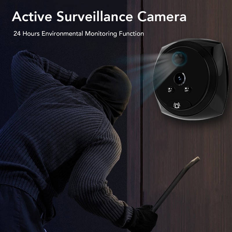 Digital Peephole Doorbell Camera 3.97 Inch 200W HD 135° Wide