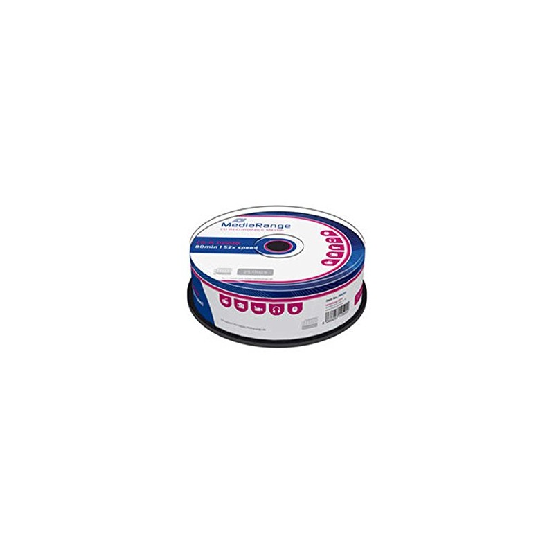 MediaRange MR201 CD-R Rohlinge (52x High-Speed, 700MB/80 min., 25-er Spindle)