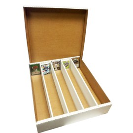 (5) SUPER Monster 5-Row Storage Boxes Holds 5,000 trading cards by MAX PRO 5000ct HALF LID - For Baseball, Football, Hockey, Soccer Cards
